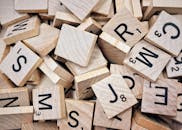 Brown Scrabble Boards With Letters